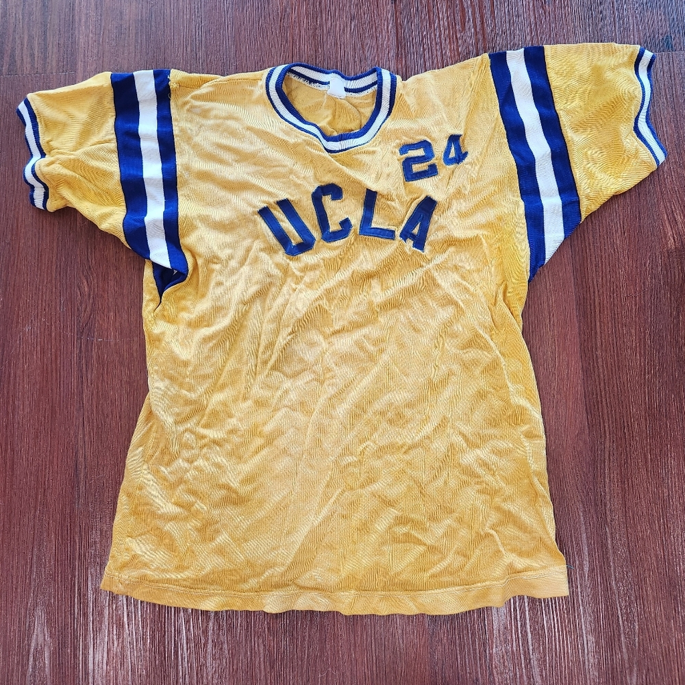 70s Vintage UCLA Gold and Blue Jersey 24 RARE University Of California LA